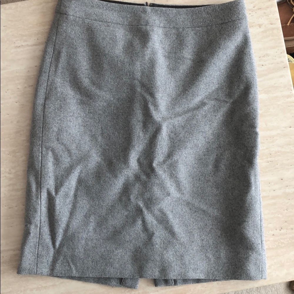 Grey Wool J. Crew Factory Pencil Skirt